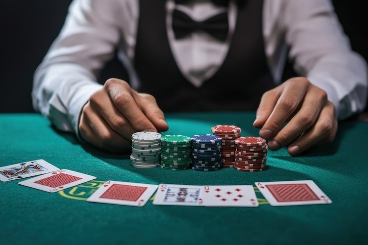 Tampilan permainan slot Lucky Neko dengan simbol kucing beruntung dan gulungan